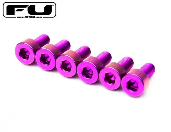 画像1: FU-Tone / チタン製・サドルマウンティング・スクリュー Purple / フロイドローズ用　6本セット (1)