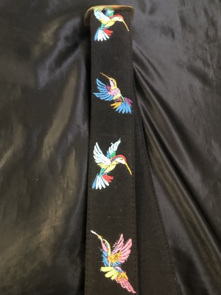 画像1: Sui Generis Strap / Woven & Embroidry Series CHIDORI / ハンドメイド・手織り刺繍ギターストラップ (1)