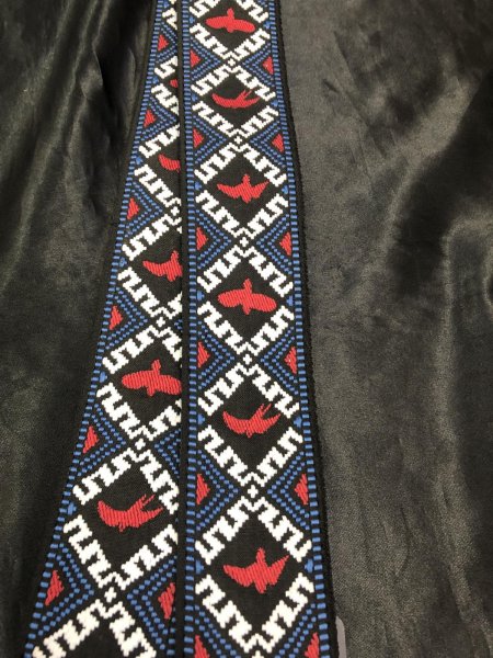 画像3: Sui Generis Strap / Woven & Embroidry Series TORI / ハンドメイド・手織り刺繍ギターストラップ (3)