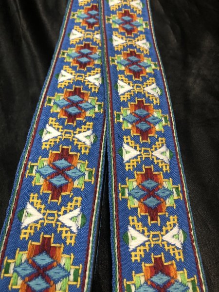 画像2: Sui Generis Strap / Woven & Embroidry Series TECO / ハンドメイド・手織り刺繍ギターストラップ (2)
