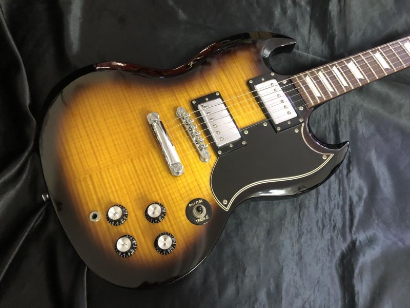 Epiphone / SG G-400 Deluxe Flame top sunburst - HR/HMギター専門店