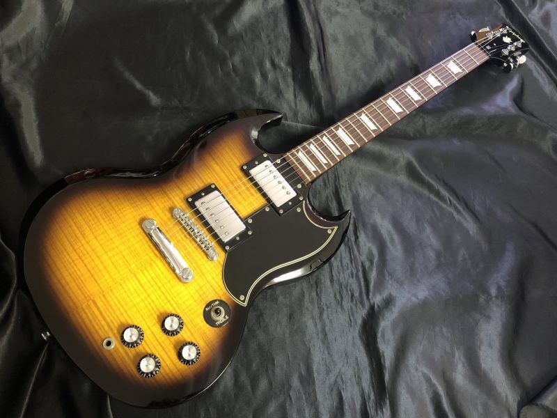 Epiphone / SG G-400 Deluxe Flame top sunburst - HR/HMギター専門店